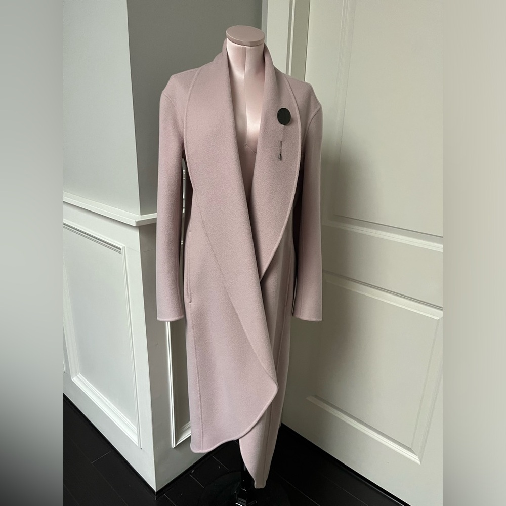 Jac by Jacqueline Conor dusty pink coat size L. Excellent condition. 100% wool.